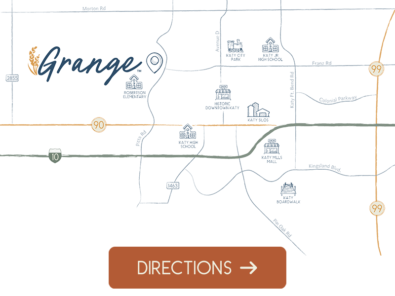 Grange Map, Location in Katy, Texas