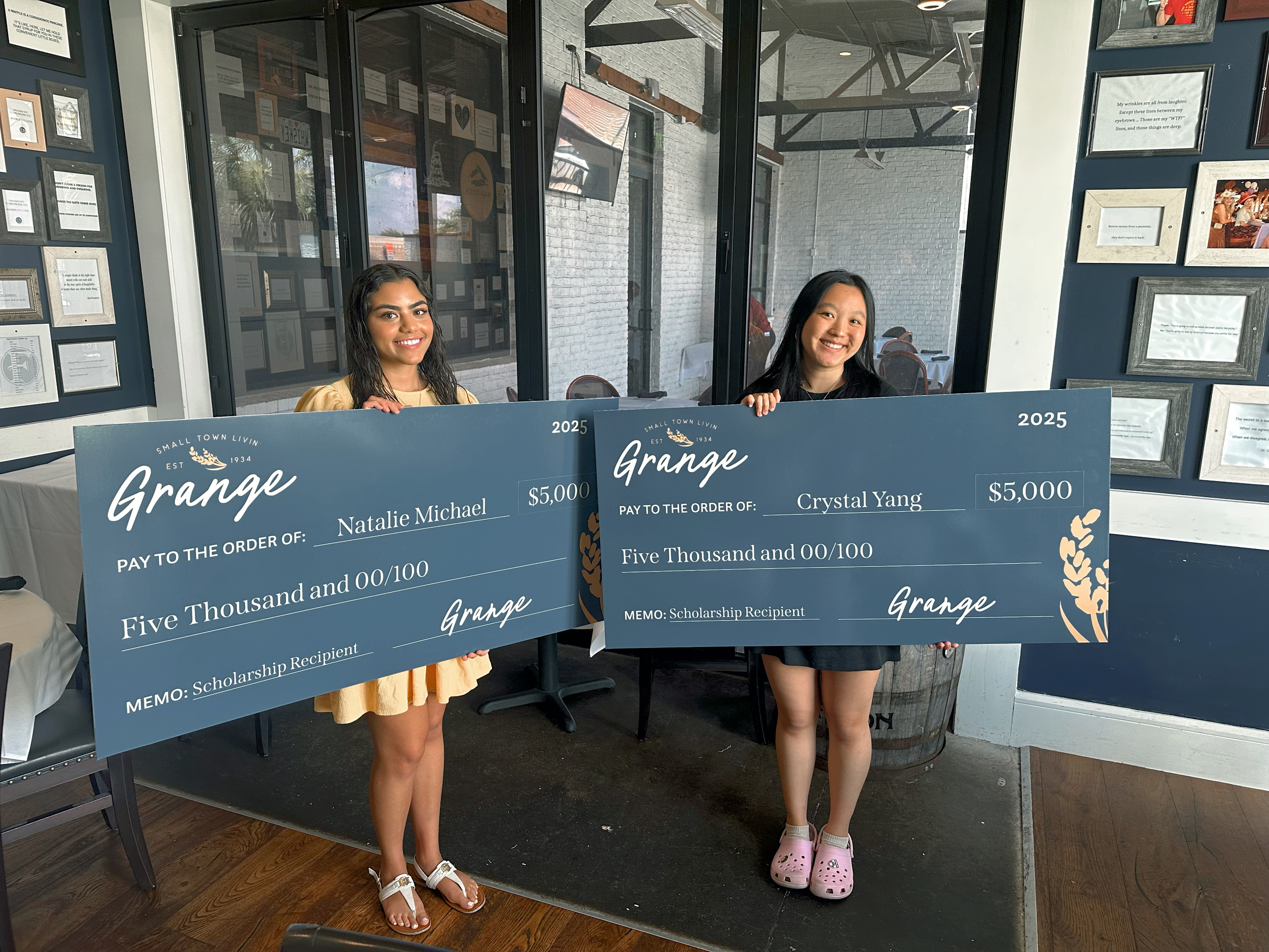 Grange Supports Local Talent with $5,000 Scholarships